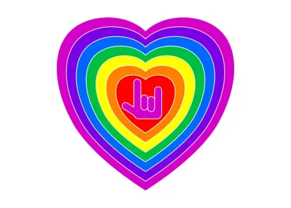 Rainbow Hearts Wall Art Photo Print