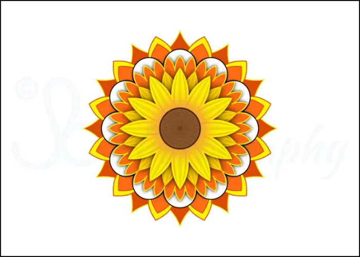 Sunflower Mandala Wall Art